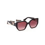 Guess Gafas Lunettes de Soleil Femme GU7892 01T Carrées Noir Plastique Verres Dégradés Bordeaux