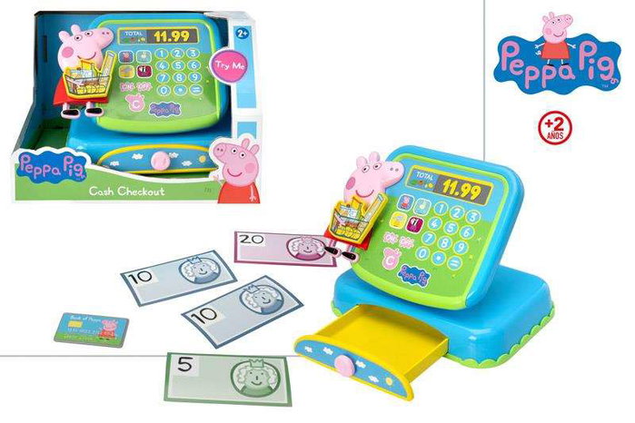 Color Baby Caja Registradora Peppa Pig - Jeu d'imitation Caisse Enregistreuse avec Sons et Lumières pour Enfants à partir de 3 Ans - Multilingue (Espagnol, Français, Anglais, etc.) Color Baby Caja Registradora Peppa Pig - Jeu d'imitation Caisse Enregistreuse avec Sons et Lumières pour Enfants à partir de 3 Ans - Multilingue (Espagnol, Français, Anglais, etc.)