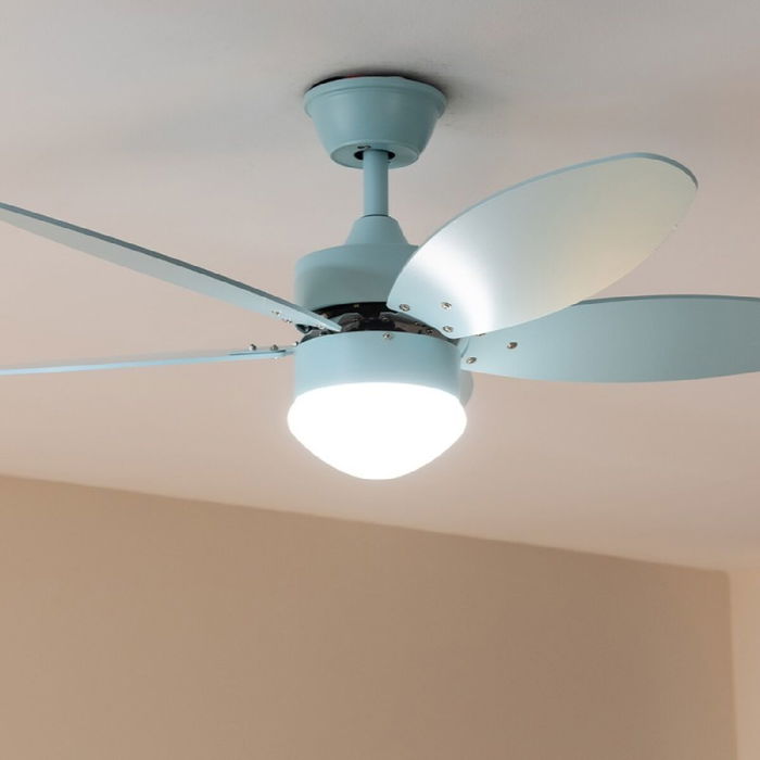 Ventilateur de Plafond avec Lumière Cecotec EnergySilence Aero 4260 Bleu clair 18 W 40 W