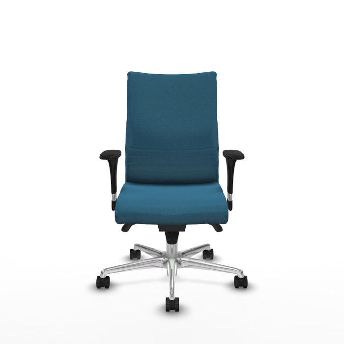 Piqueras Y Crespo Silla Albacete Confidente Vert Pétrole avec mécanisme Sincro et base aluminium