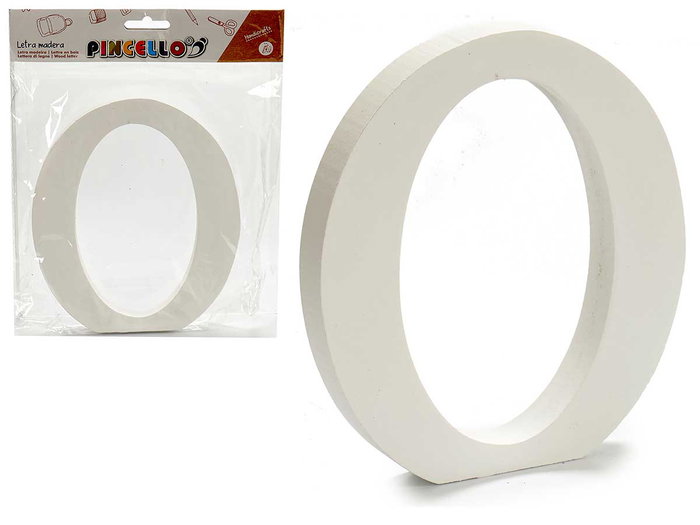 Pincello Lettre O en Bois Blanc 1,8 x 15 cm (Set de 12) Pincello Lettre O en Bois Blanc 1,8 x 15 cm (Set de 12)