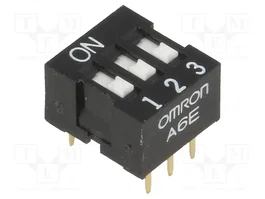 Aratas Commutateur DIP-SWITCH A6E à 3 sections, ON-OFF