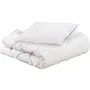 P'Tit Dodo Pack Bio Couette et Oreiller 100x140 cm + 40x60 cm - Chaude - Fibre Creuse Siliconée - Coton Bio Certifié GOTS - 1 Personne