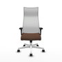 Piqueras y Crespo B1C026N Chaise de Bureau Exécutive Brun foncé et Blanc