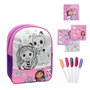 Cerdá Set DIY Sac à Dos Maison de Poupée Gabby 30 x 38 x 14 cm Rose - À Partir de 3 Ans
