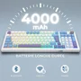 The G-Lab Clavier Mécanique PBT Gasket KEYZ Elite 400 WB Triple Mode AZERTY RGB 96% - Filaire, Bluetooth, 2.4GHz - Windows & Mac