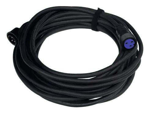 ALGAMLIGHT Câble d'alimentation IP65 10M avec connecteurs XLR mâle/femelle Noir ALGAMLIGHT Câble d'alimentation IP65 10M avec connecteurs XLR mâle/femelle Noir