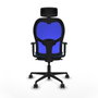 Piqueras y Crespo Chaise de Bureau Jorquera Bleu clair avec Appui-tête