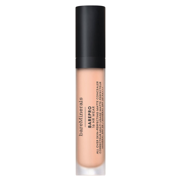 Bare Minerals BAREPRO Correcteur Mat Longue Tenue 16h, Teinte Fair 100 Cool, SPF 25, Niacinamide, Couvrance Totale, 7.5 ml