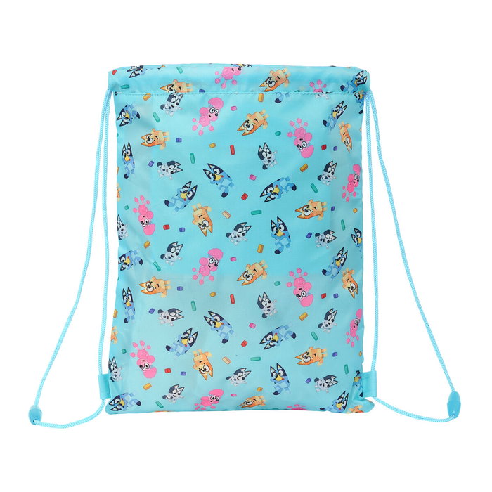 Bluey Sac à dos serré par des ficelles Bleu ciel