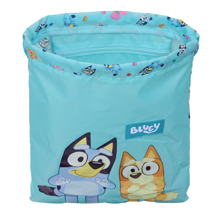 Bluey Sac à dos serré par des ficelles Bleu ciel