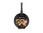 Kinvara Set de 3 poêles en aluminium noir 20/24/28 cm avec revêtement antiadhésif, compatibles induction (Set de 6)