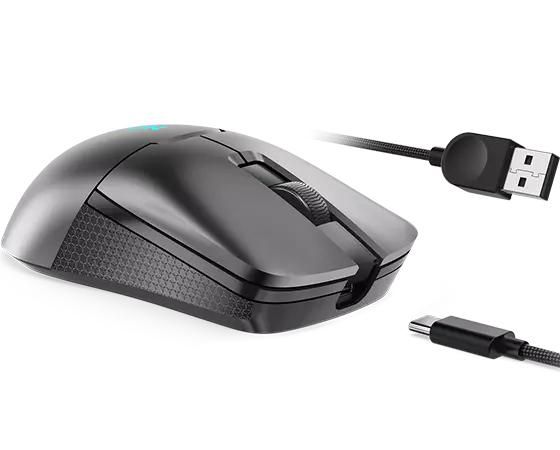 Lenovo Legion M600s Qi - Souris Gaming Sans Fil Ultra-Légère (73g), Capteur Optique 19000 DPI, Recharge USB-C et Qi, 6 Boutons Programmable