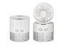 Argon Ventilateur de Table Humidificateur 11x11x20.5 cm Plastique ABS Blanc 350 ml USB-C 3 Vitesses Brume Lumière (Set de 12)
