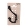 Edm Colgador de forja negro 13 x 5 cm