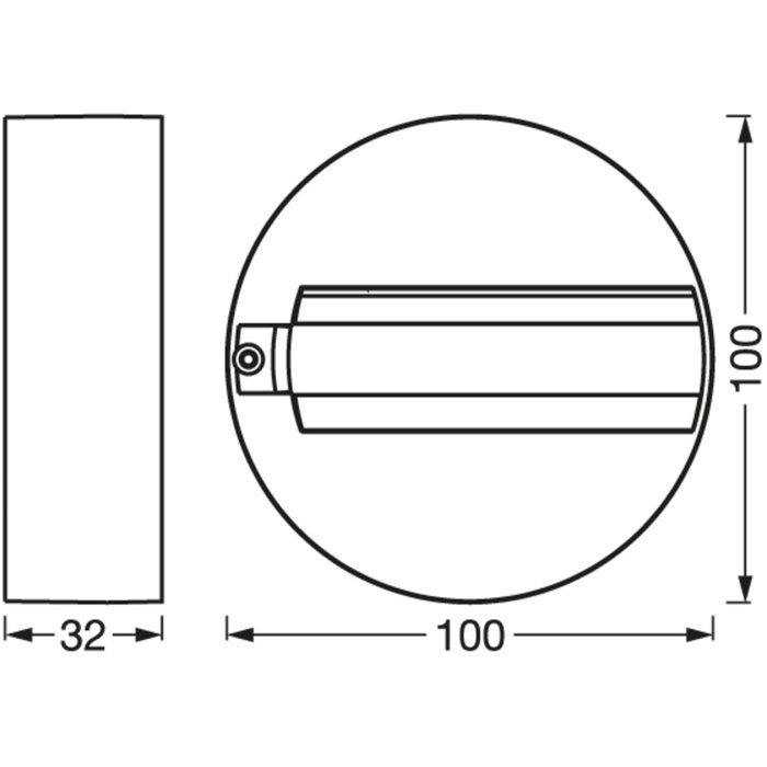 Ledvance Base ronde pour accessoire de projecteur LED de rail Black Ledvance Base ronde pour accessoire de projecteur LED de rail Black