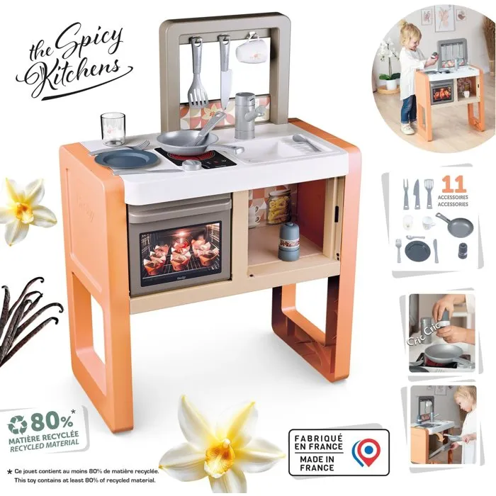 Smoby Cuisine Vanille avec 11 accessoires Smoby Cuisine Vanille avec 11 accessoires