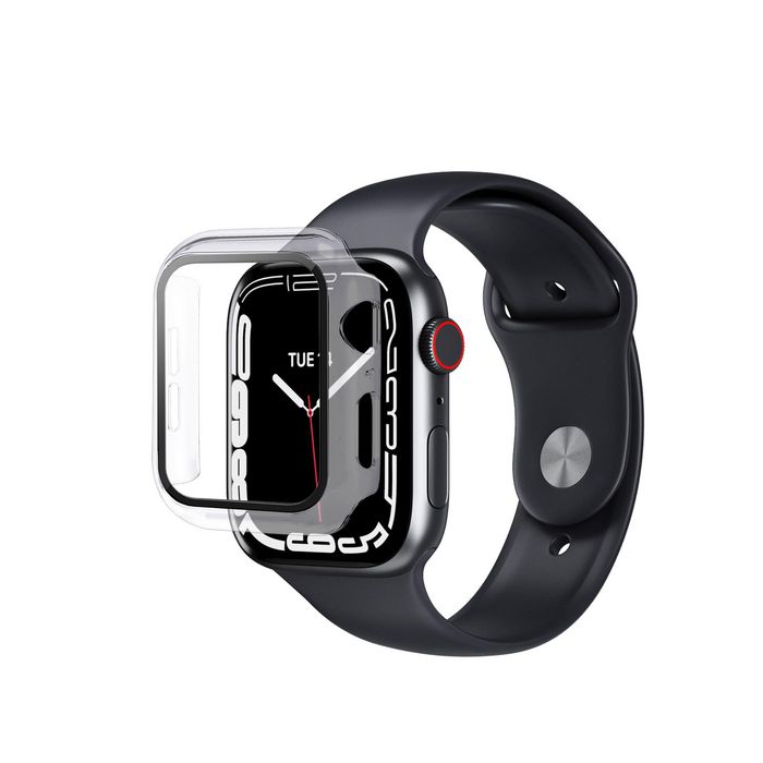 eSTUFF Titan Shield Film de protection intégral pour Apple Watch Series 9/8/7 45 mm - Transparent eSTUFF Titan Shield Film de protection intégral pour Apple Watch Series 9/8/7 45 mm - Transparent