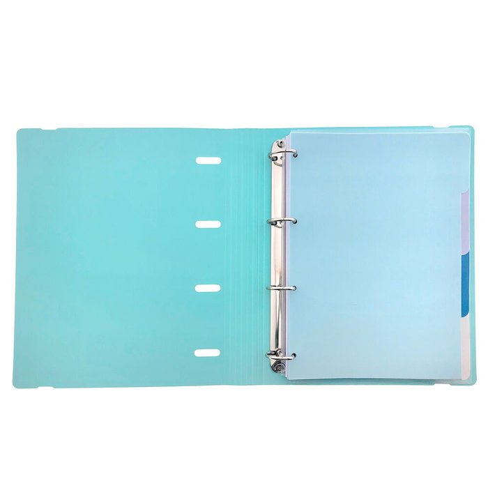 LOVELY STORY Classeur 4 anneaux couverture rigide thème Bubble Tea et Capybara 28x32x3.8cm avec 4 intercalaires et pochette PVC