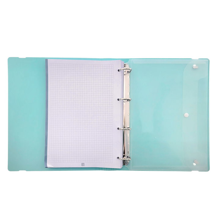 LOVELY STORY Classeur 4 anneaux couverture rigide thème Bubble Tea et Capybara 28x32x3.8cm avec 4 intercalaires et pochette PVC