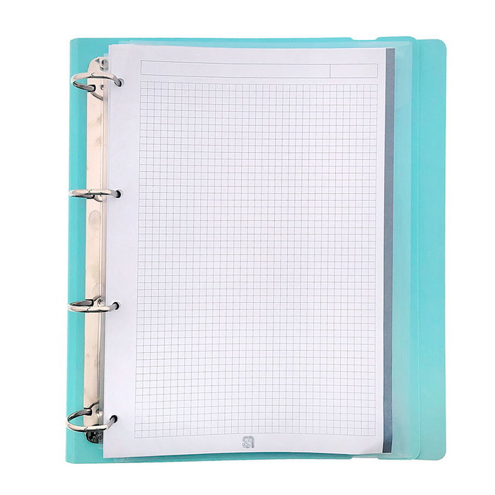 LOVELY STORY Classeur 4 anneaux couverture rigide thème Bubble Tea et Capybara 28x32x3.8cm avec 4 intercalaires et pochette PVC