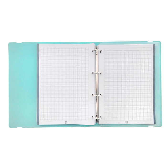 LOVELY STORY Classeur 4 anneaux couverture rigide thème Bubble Tea et Capybara 28x32x3.8cm avec 4 intercalaires et pochette PVC