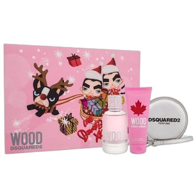 Dsquared 2 Coffret Wood Eau de Toilette pour Femme avec Gel Douche et Pochette Dsquared 2 Coffret Wood Eau de Toilette pour Femme avec Gel Douche et Pochette