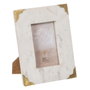BigBuy Home Cadre photo Blanc Doré Cuivre Marbre 10 x 15 cm