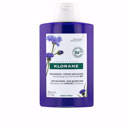 Klorane Shampooing Anti-Jaunissement Centaurée BIO pour Cheveux Gris et Blonds - 200 ml