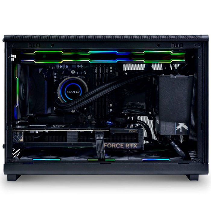 Lian Li A3 Boîtier PC Gaming Wood Glass Version Noir M-ATX/ATX Acier et Bois