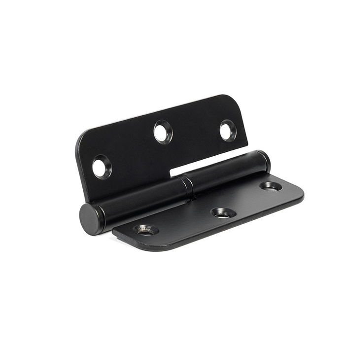 HERRAJES ALK Charnière Inox Canto Redondo 90-65-2,5 Gauche Finition Noire