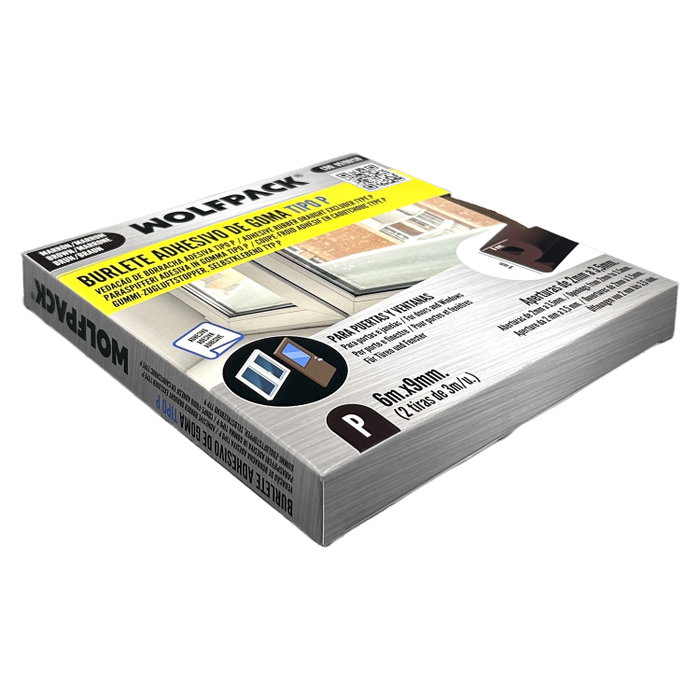 WOLFPACK LINEA PROFESIONAL Joint élastique en P 6 m x 9 mm Marron
