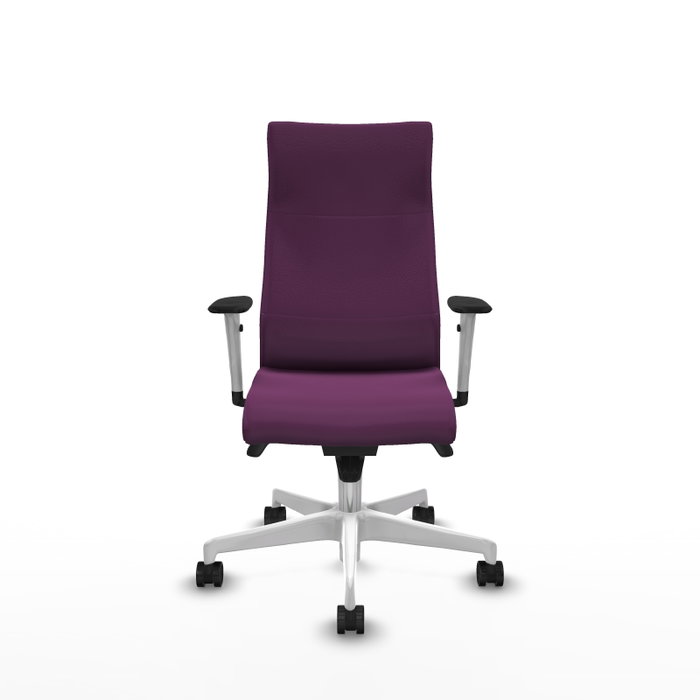 Piqueras Y Crespo Sillón Albacete, mécanisme Synchro, Similpiel Morado, Base Blanche Piqueras Y Crespo Sillón Albacete, mécanisme Synchro, Similpiel Morado, Base Blanche