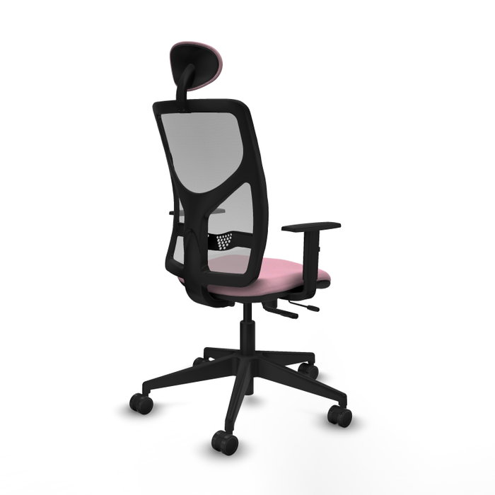 Piqueras Y Crespo Chaise de bureau Motilla, Assise Rose et Dossier Gris