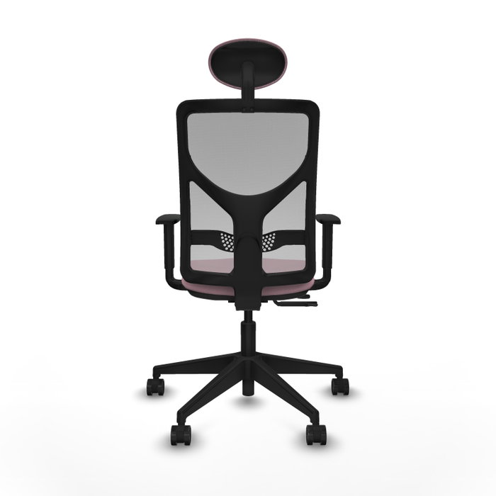 Piqueras Y Crespo Chaise de bureau Motilla, Assise Rose et Dossier Gris