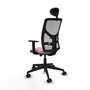 Piqueras Y Crespo Chaise de bureau Motilla, Assise Rose et Dossier Gris