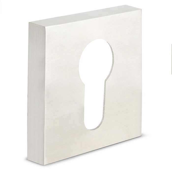 HERRAJES ALK Serrure en Aluminium Carrée 51x51mm Nickel Brossé Noir Mat pour Cylindre HERRAJES ALK Serrure en Aluminium Carrée 51x51mm Nickel Brossé Noir Mat pour Cylindre