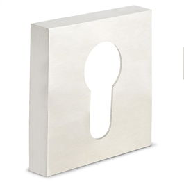 HERRAJES ALK Serrure en Aluminium Carrée 51x51mm Nickel Brossé Noir Mat pour Cylindre