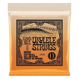 Ernie Ball Jeu de cordes pour ukulélé Concert/Soprano transparent
