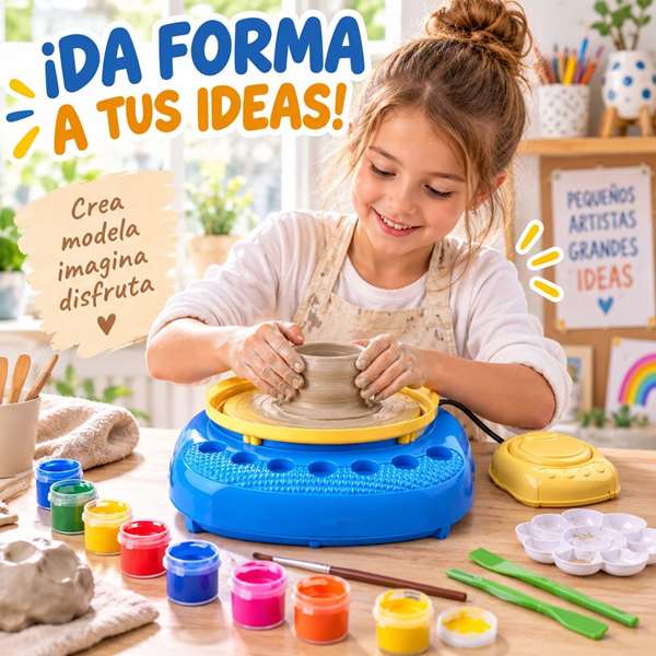 Jugatoys - pequeñ@sartistas Tour de poterie avec accessoires