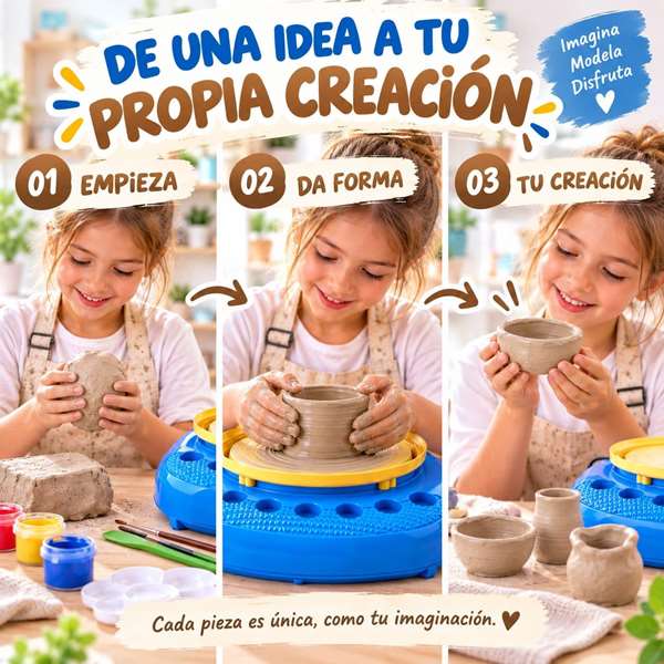 Jugatoys - pequeñ@sartistas Tour de poterie avec accessoires