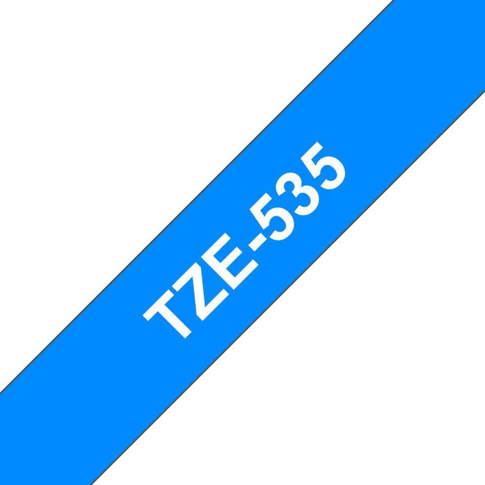 Brother TZE-535 Ruban de marquage laminé 12 mm bleu sur blanc Brother TZE-535 Ruban de marquage laminé 12 mm bleu sur blanc