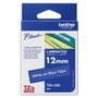 Brother TZE-535 Ruban de marquage laminé 12 mm bleu sur blanc