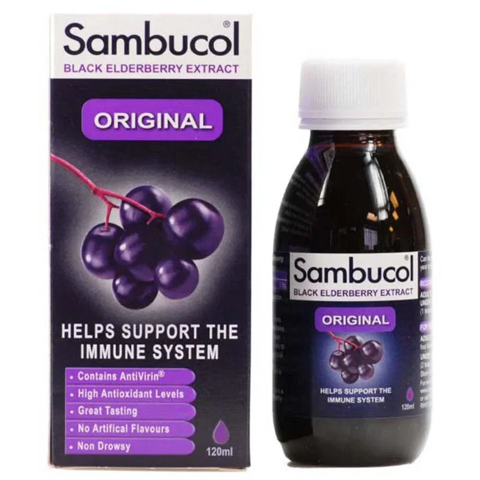 Sambucol Original, Extrait de sureau noir, Sirop 120 ml Sambucol Original, Extrait de sureau noir, Sirop 120 ml