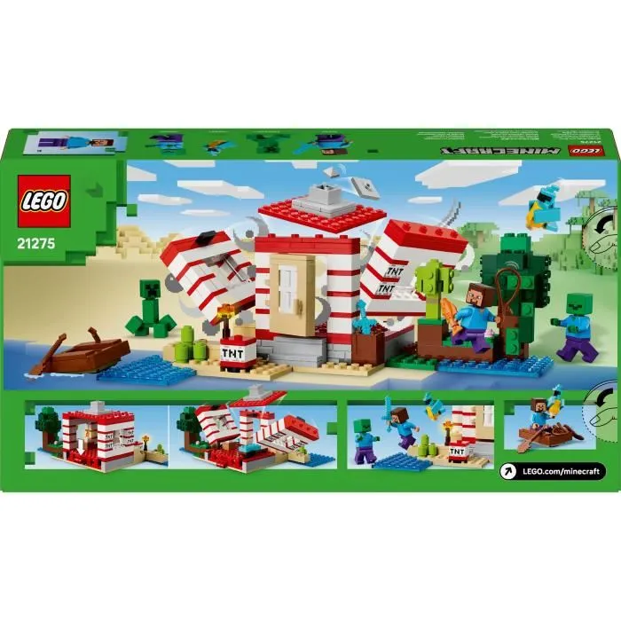 LEGO Minecraft 21275 La Maison en TNT de la Jungle - Jeu de Construction à Partir de 8 Ans et Plus
