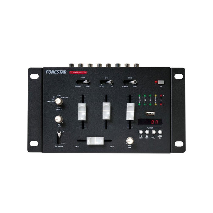 Fonestar Mix-3DJ Table de mixage DJ 3 canaux avec Bluetooth et USB