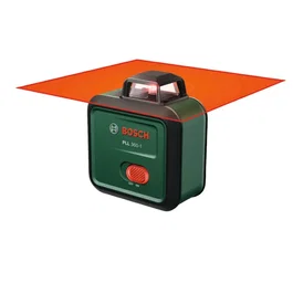 Bosch PLL 360-1 Niveau laser rotatif 360 degrés avec ligne horizontale, précision +/- 0.4 mm/m, portée 24 m, housse et piles incluses