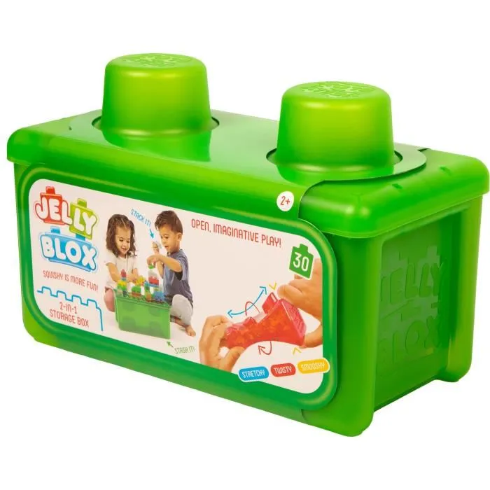 Goliath Jelly Blox Storage Case - Blocs de construction souples et tactiles - 24 pièces - Jouet éducatif pour enfants dès 2 ans
