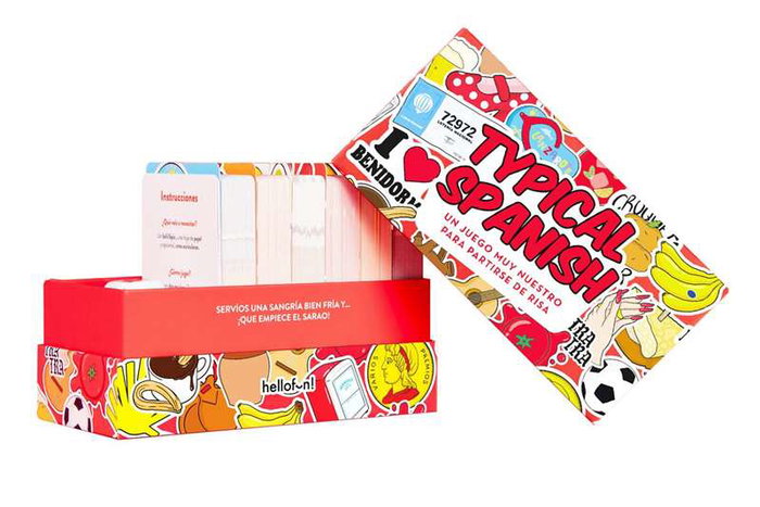 Hello Fun Juego Typical Spanish - Jeu en espagnol pour s'amuser - Dimensions : 14,8 x 10 x 7 cm