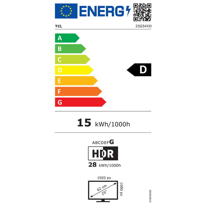 Écran TCL 25G54 25" Full HD
